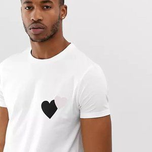 ASOS DESIGN t-shirt with heart chest print